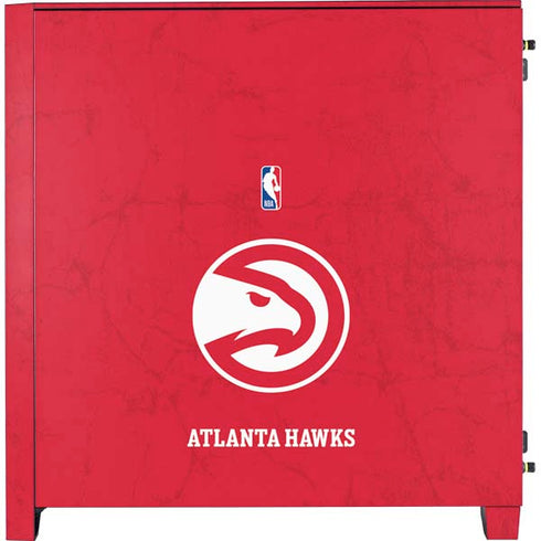 NBA Atlanta Hawks Distressed Corsair 4000D Tempered Glass Mid-Tower ATX Case Skin